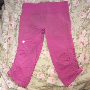 Pink lululemon capris